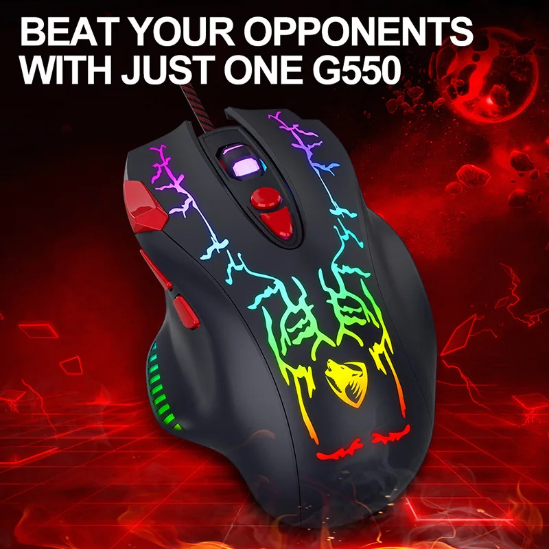

Popular Gaming Mouse 8 Keys RGB Luminous Wired Mouse E-Sports Mouse Gamer
