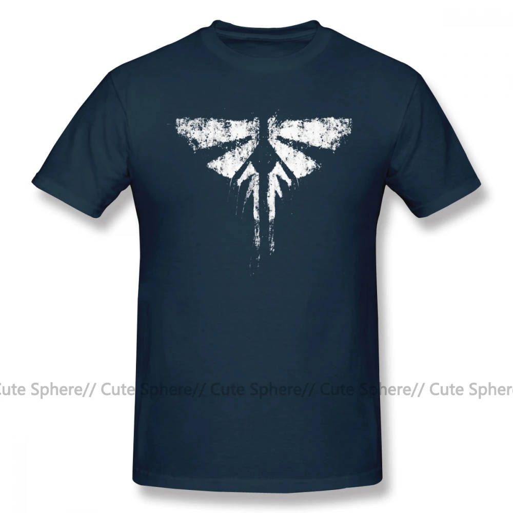 Последний из нас Футболка Keep Calm and остаться одни из нас футболки Fireflies 4xl хлопковая Футболка графический модная футболка с короткими рукавами смешные футболки - Цвет: Navy Blue
