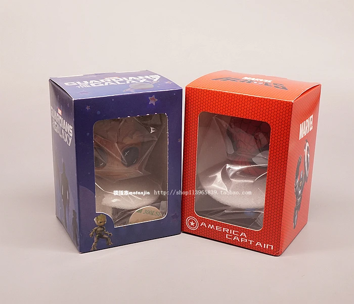 super hero captain america spiderman groot spider man vinyl shaking head doll q ver mobile phone holder stand table decoration free global shipping