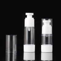 100pcslot 15ml 30ml 50ml 100ml plastic travel refillable bottle transparent airless pump perfume liquid vacuum cream bottle