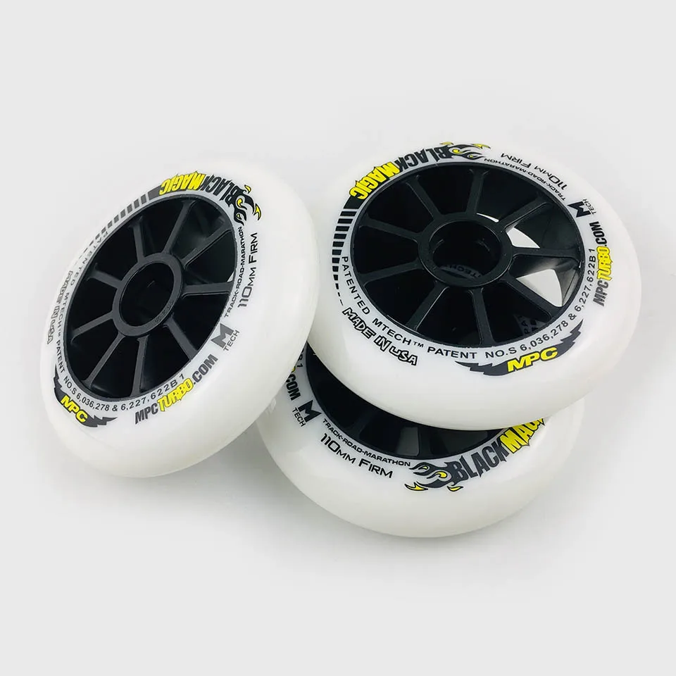 8 шт. MPC черные Волшебные колеса SRC XXFirm XFirm 110/100/90 мм марафонские гоночные шины для роликовых скоростных коньков дорожные катания A094