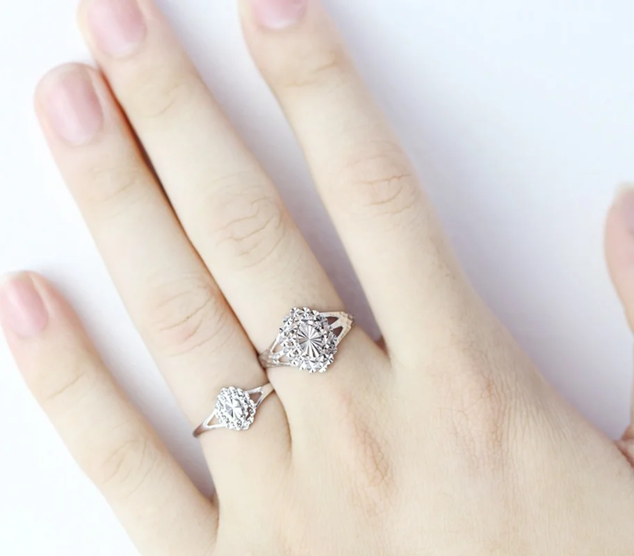 Блестящее Платиновое кольцо PT950 белое Настоящее настоящее золото бриллианты