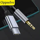 1 м2 м 3,5 мм аудиокабель для Xiaomi Mi 10 9 Huawei P30 P20 Mate USB C штекер 3,5 мм штекер AUX аудио удлинитель