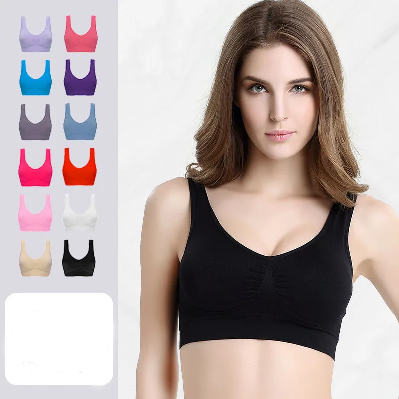 

Foreign Trade Double-layer Girls Seamless Sports Bra Large Size No Steel Ring Vest No Trace Yoga Adjustable Underwear