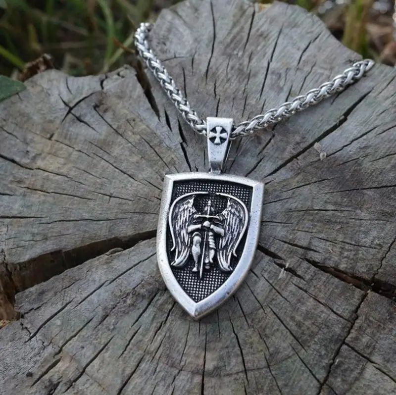 Мифологический стиль Archangel St.Michael Protect Saint Shield подвеска религиозный амулет