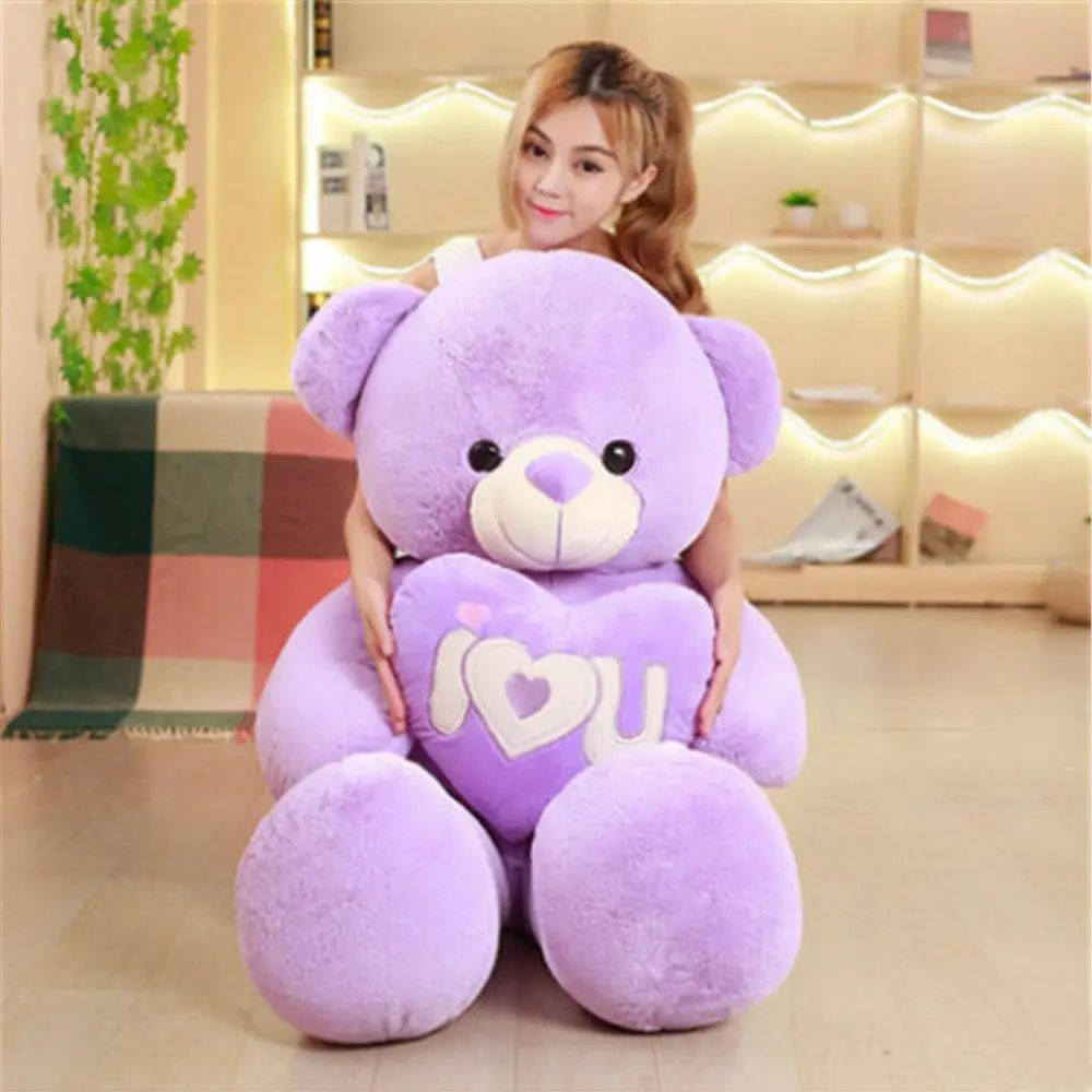 80CM I Love U Teddy Bear Plush Soft Toys Doll Stuffed Animals Big Gray Pink Gifts | Игрушки и хобби