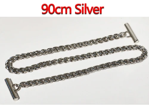 90cm Silver DIY 6 мм золото, серебро, пистолет черный, покрытие бронзового металла замена цепи плечевые ремни для маленькой сумки ручка с OT застежками - Цвет: 90cm Silver