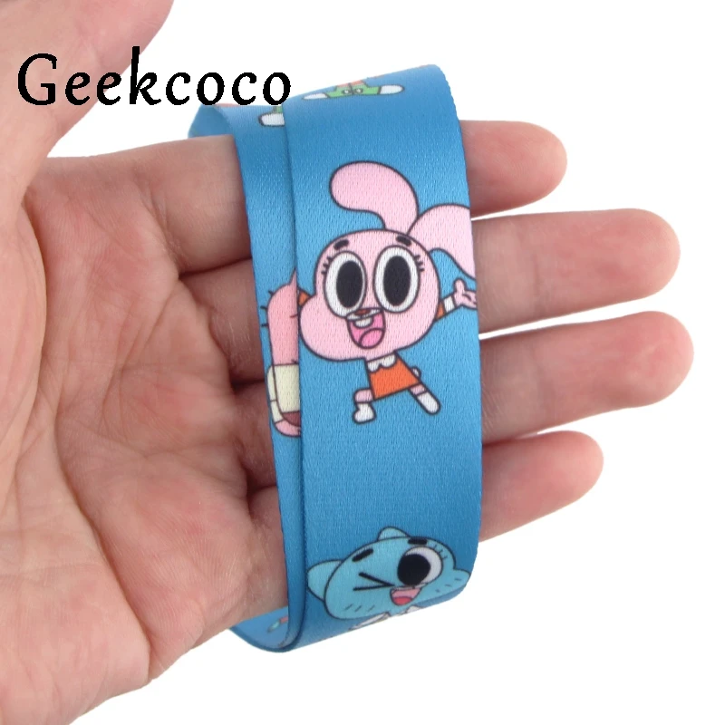 Удивительный мир Gumball мультфильм kawaii шнурки Мобильный телефон ключ карты идентификации ремни USB держатель значков Висячие J0548