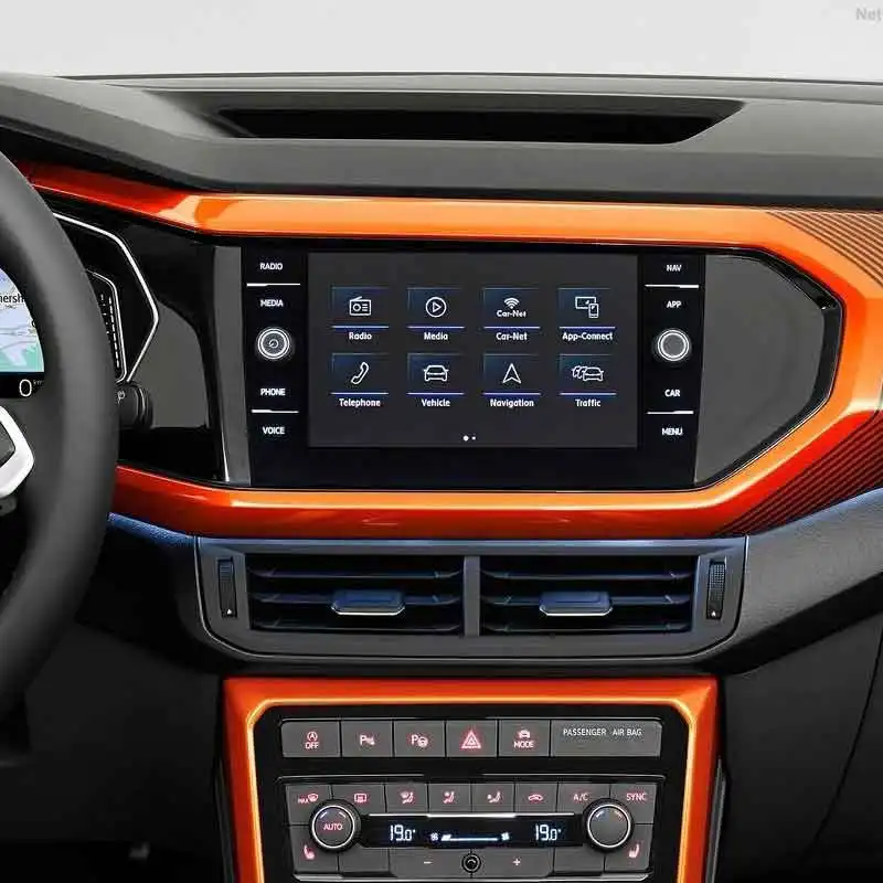 Защита экрана из закаленного стекла для Volkswagen T-Cross 8 дюймов 2019 2020 автомобильное