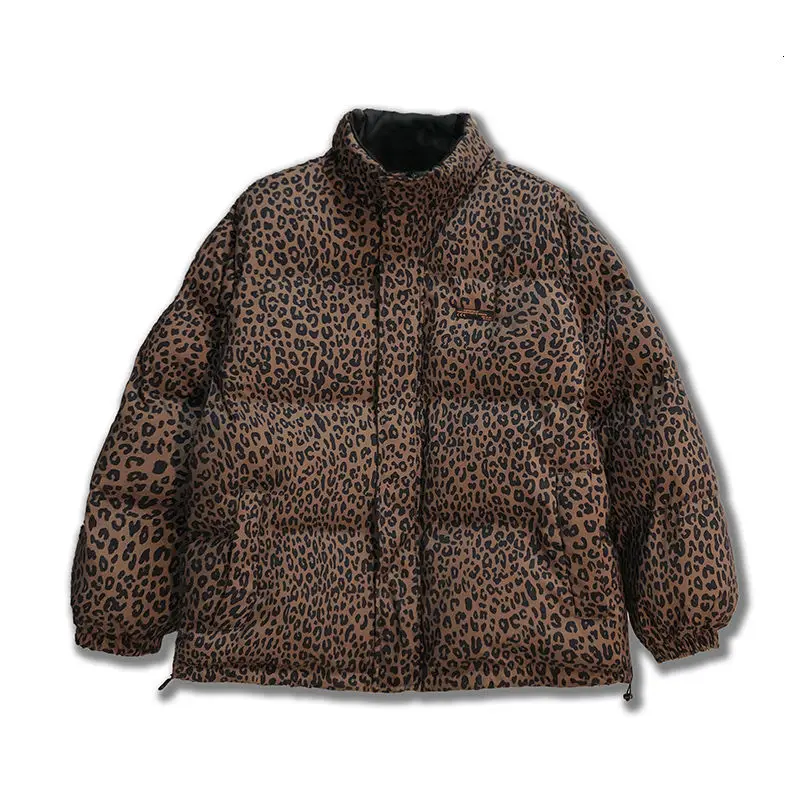 

2020 Winter Men's Waterproof Parkas In Warm Snow Jackets Leopard Thickened Loose Cotton Padded Clothes Fashion Trench Coat M-XL