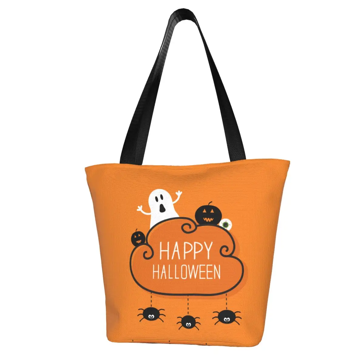 

Счастливый Хэллоуин, сумка для покупок в виде жуков, праздничная деловая женская сумка, подарки, стильные тканевые сумки