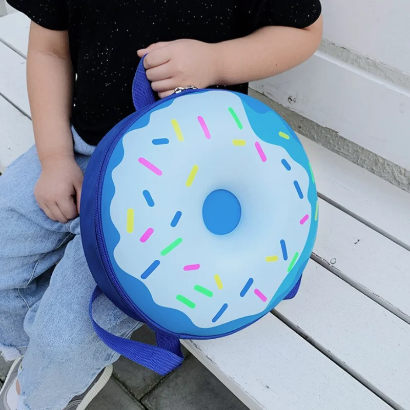 New Cartoon Donut Small Backpack In Kindergarten Korean Version Cute Rainbow Children Bag Boy Kid Girl Fashion Shoulder Bag