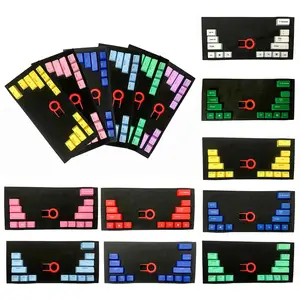 Модификаторы профиля 14 шт.компл. PBT прозрачный ABS цвет яркий цвет механическая клавиатура колпачки клавиш для механической клавиатуры колпачки клавиш