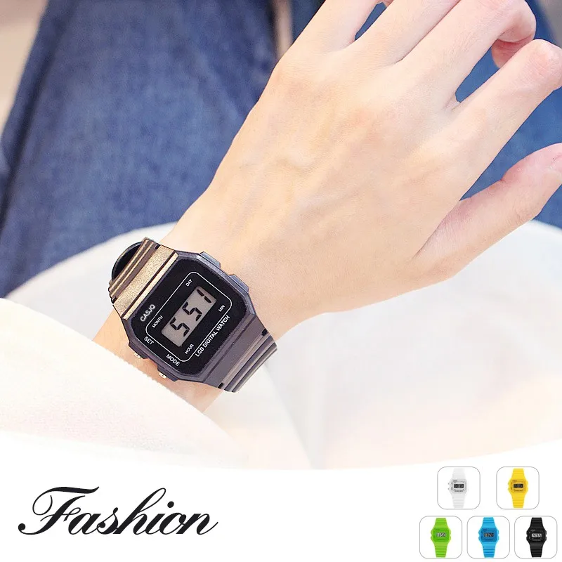 Children Watches LED Digital Clock Simple Student Small Fresh Electronic Watch Stylish Silicone Square Sports Electronic Clocks
