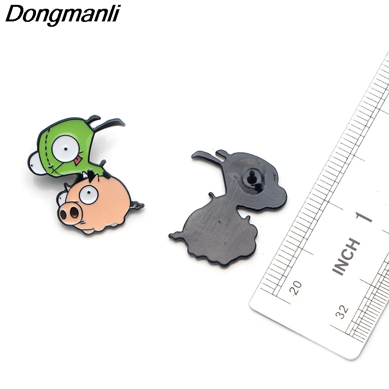

PC422 Eastknight 20pcs/lot Wholesale Alien Invader ZIM Wholesale Lapel Pin Fashion Brooches Badges Denim Clothes Bag Pins