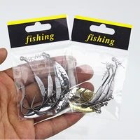 wide belly crank hook lead fishhook 3pcsbag worm hooks high carbon steel fishing hook for soft baits size 2 3 4