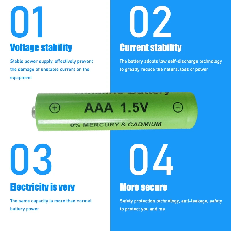 Щелочные аккумуляторные батареи AAA 1 5 в 2100 мАч + Сверхбыстрая 4 Зарядка устройство