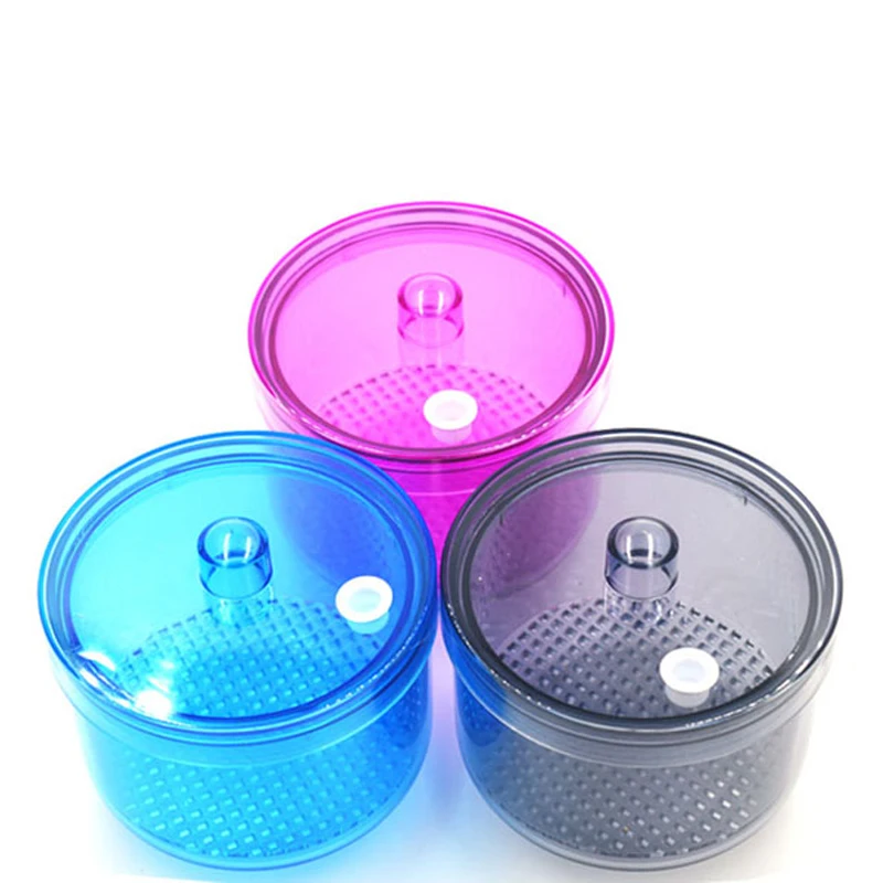 Круглая коробка для дезинфекции ногтей 4 цвета пластиковый чехол|Комплекты и