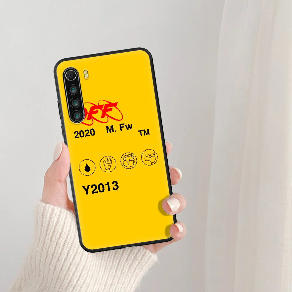 

OFF ow white Phone Case For Xiaomi Redmi Note 7 8 8T 9 9S 4X 7 7A 9A K30 Pro Ultra black Hoesjes 3D Cover Fashion Bumper Tpu