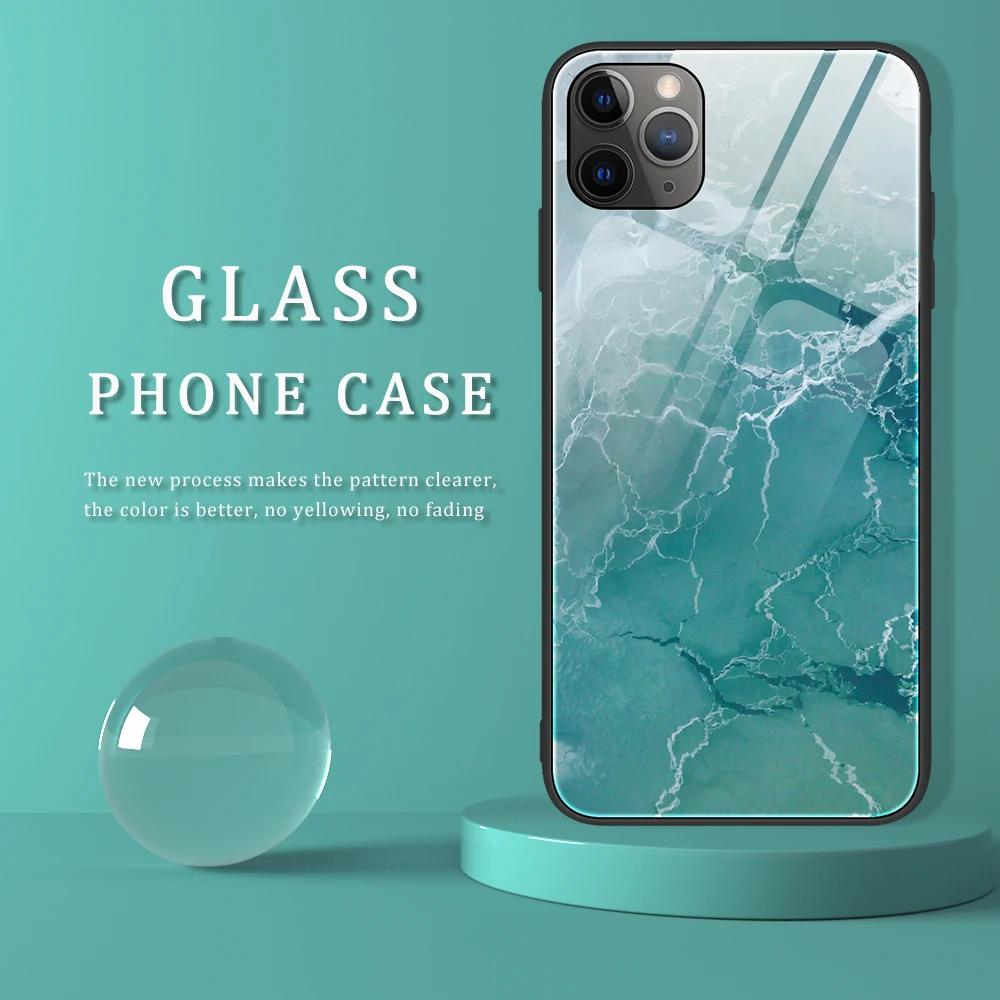 Чехол из закаленного стекла для iphone 6 6s 8 7 Plus X XR XS MAX ударопрочный тонкий чехол XsMax xr