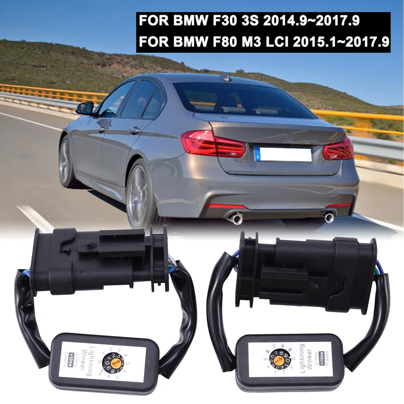 

NEW-2Pcs DynamicTurn Signal Indicator LED Taillight Add-On Module Cable Wire For-BMW F30 3S F80 M3 LCI Tail Light