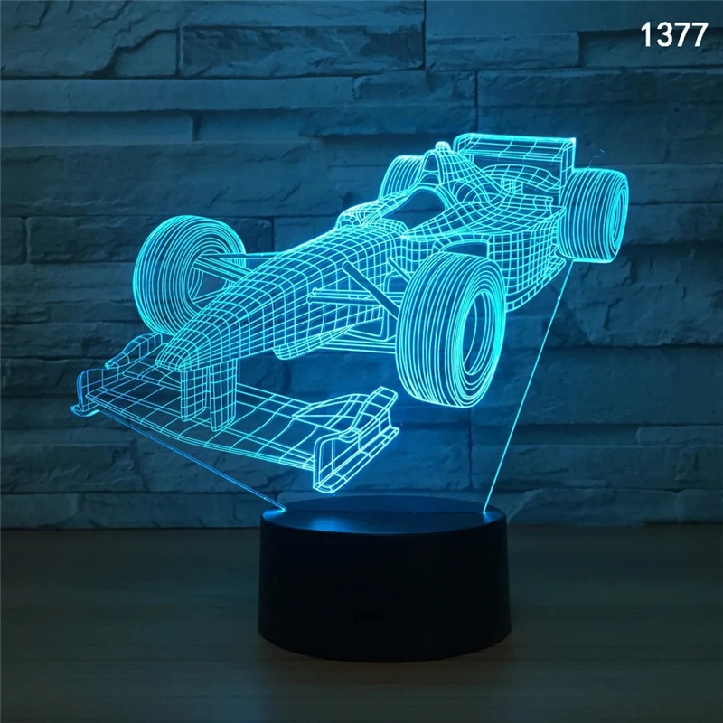 3D ночник F1 4DW игровая модель светодиодный акриловый гоночный спортивный