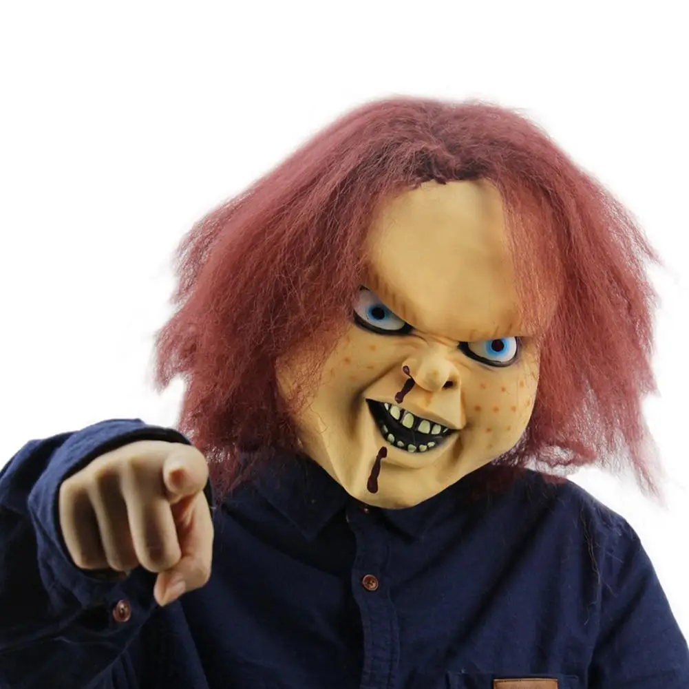 2021 г. маска Чаки Детский костюм для игр маски призрака ужасное лицо латексная