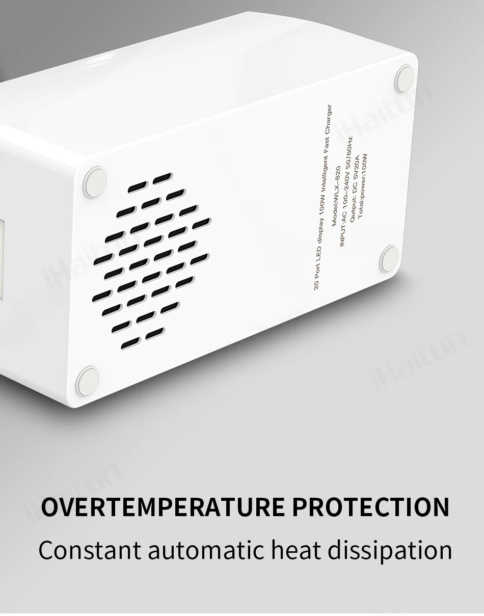 IHaitun 100 Вт 20A USB зарядное устройство светодиодный дисплей Быстрая мульти док-станция мощный Настольный быстрый адаптер для iPhone 11 Pro Max мобильный телефон
