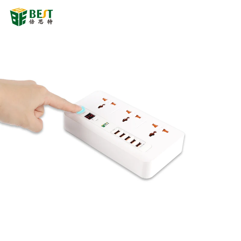 

BST-04 Power Strip Smart plug Home Electronics Fast Charging Universal Plug Extension cord Socket with USB timer