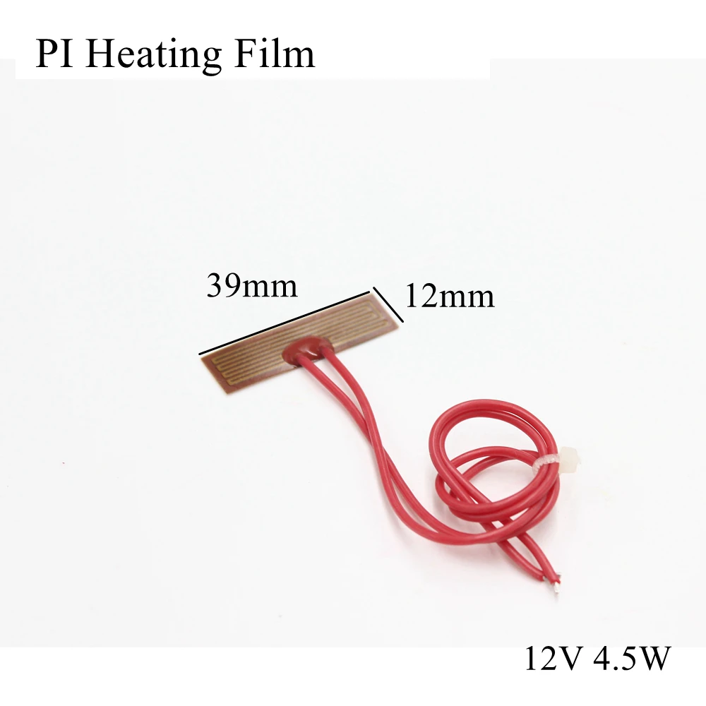 39mmx12mm 12V 4.5W Polyimide Heater PI Heating Film Plate Electric Heated Panel Pad Mat Electrotherma Flexible Adhesive Foil Oil | Дом и сад