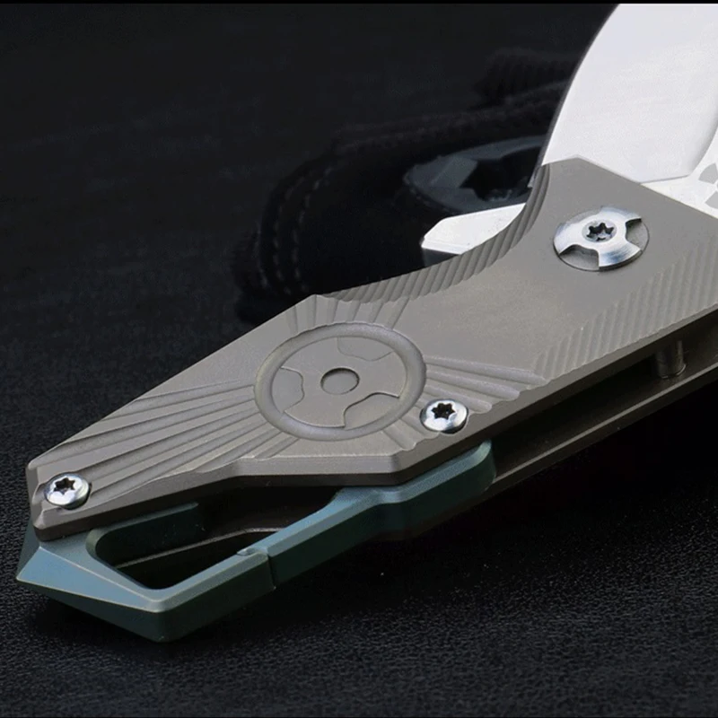 S35vn порошок сталь титановый сплав ручка тактический складной нож для выживания