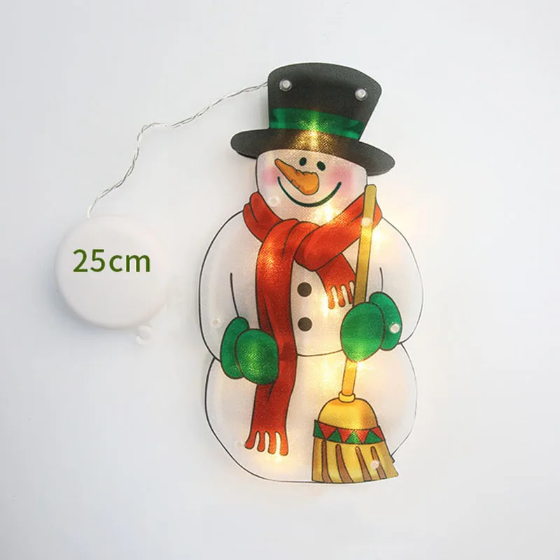 

Рождественские украшения, подвесной светильник, Санта-Клаус, снеговик, лось, подвесной светильник с питанием от батареи, новогодние, рождес...