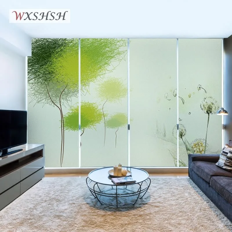 Статическая наклейка из стекла на заказ декоративная виниловая пленка с узором