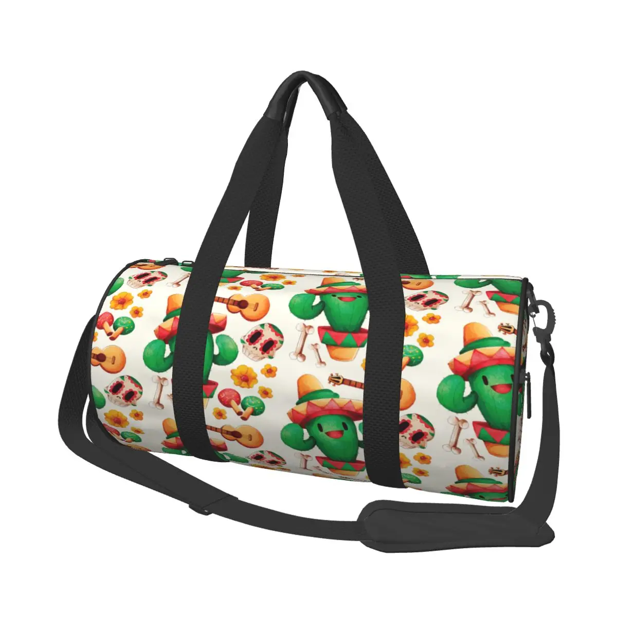 

Travel Bag Dia De Muertos Cactus Weekend Duffle Bag Fashion Multifunctional Hand Luggage Shoulder Bag Drop shipping
