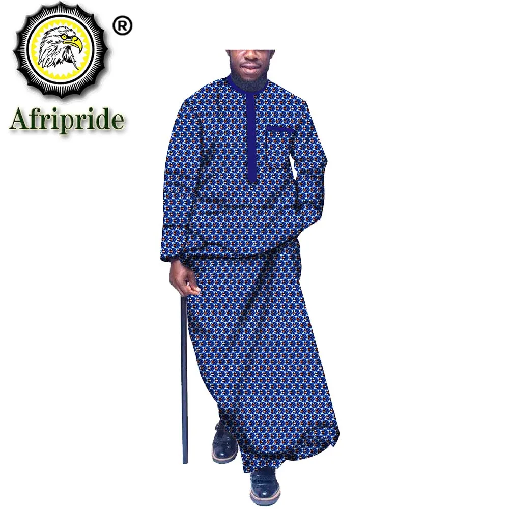 2020 африканская Мужская традиционная одежда Дашики наряд с принтом верхняя