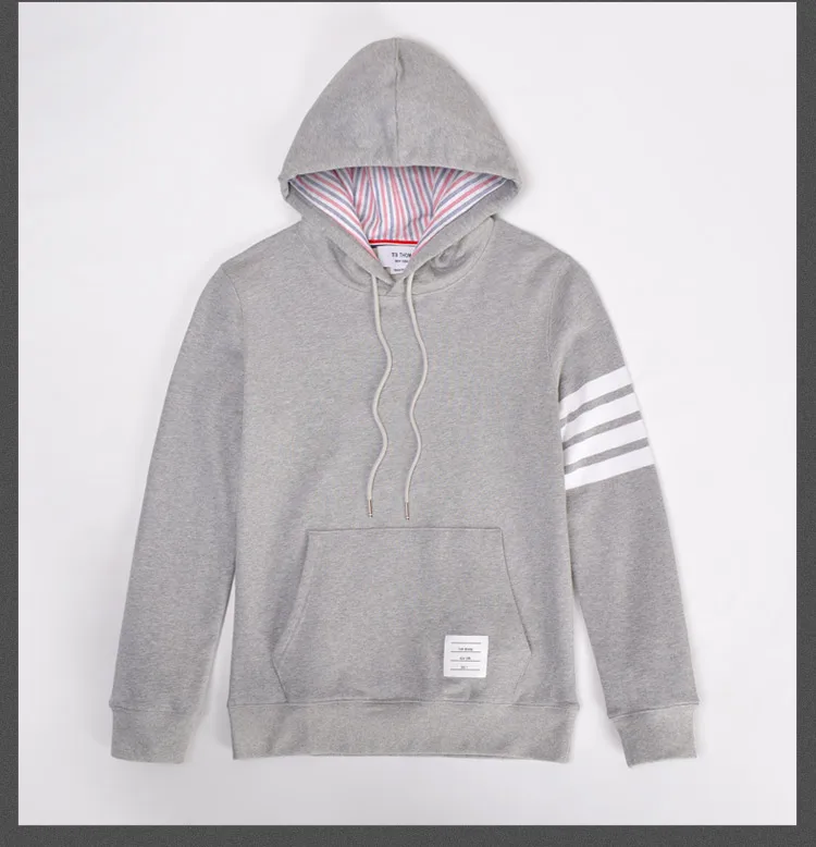 

2021 Fashion TB Brand Spring hooded Clothing Cotton jacket Men Women Sweatshirts Hoodies Striped Casual Sportswear Coat