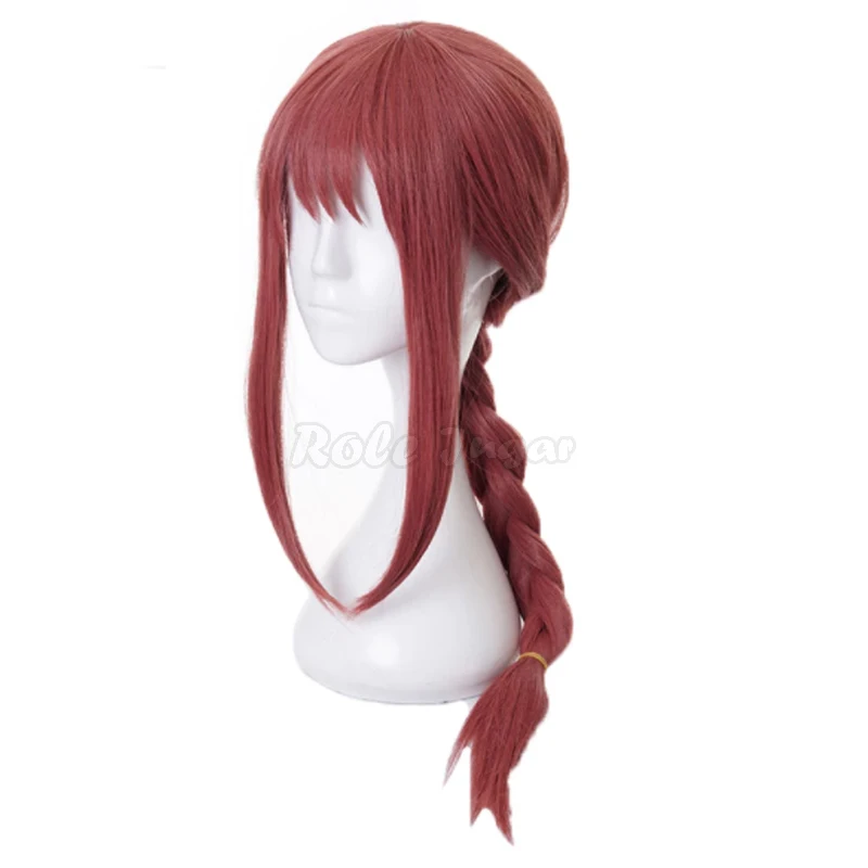 70cm Makima Wig Anime Chainsaw Man Cosplay Long Pink Braided Synthetic Hair Women Girls Halloween Party Role Play Wigs C40M60 - купить по