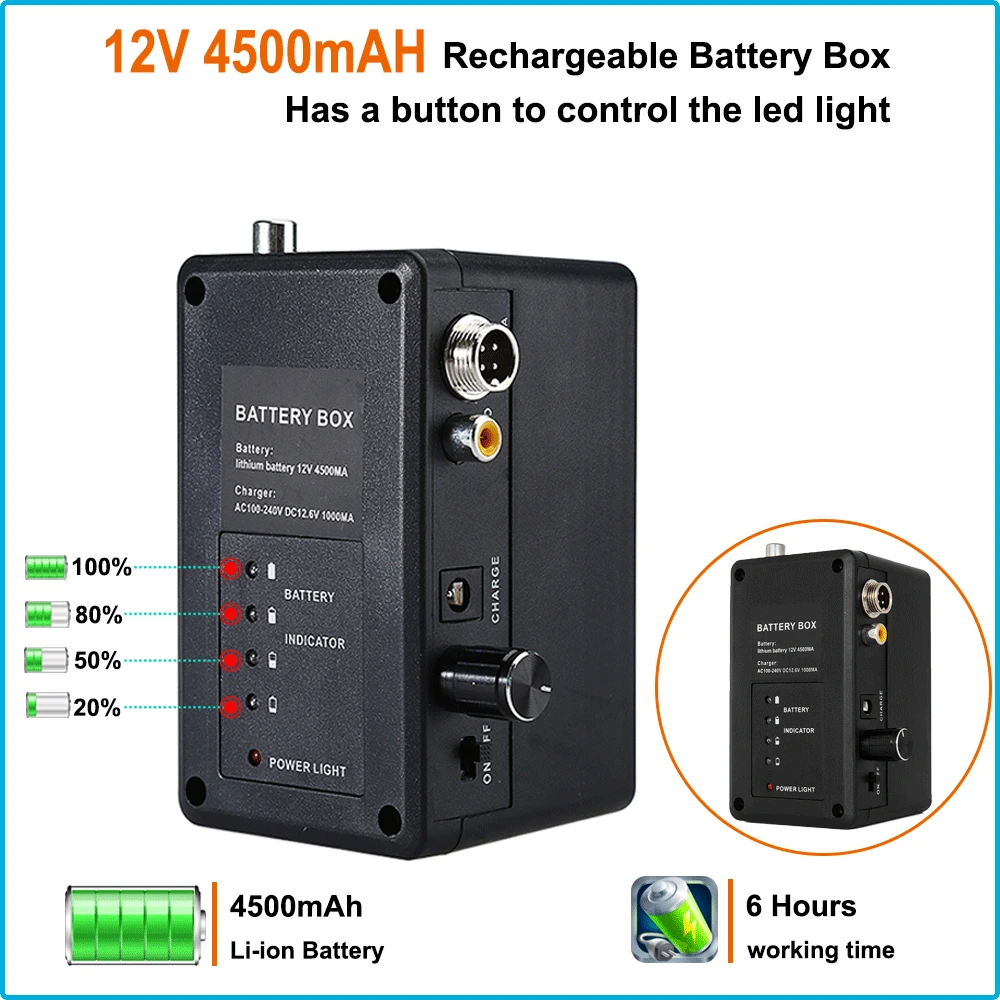 Камера эндоскопа CCTV диаметром 6,5 мм / 17 мм / 23 мм с кабелем длиной 20 м и дисплеем 7 дюймов, система инспекции промышленных трубопроводов с записывающим устройством DVR и картой 8 ГБ.