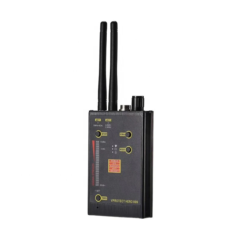 Дешево Новый беспроводной детектор сигнала Hero 009 VHF/UHF анти-шпионский GSM Wifi сканер детектор Магнитного магнитного сигнала 2022
