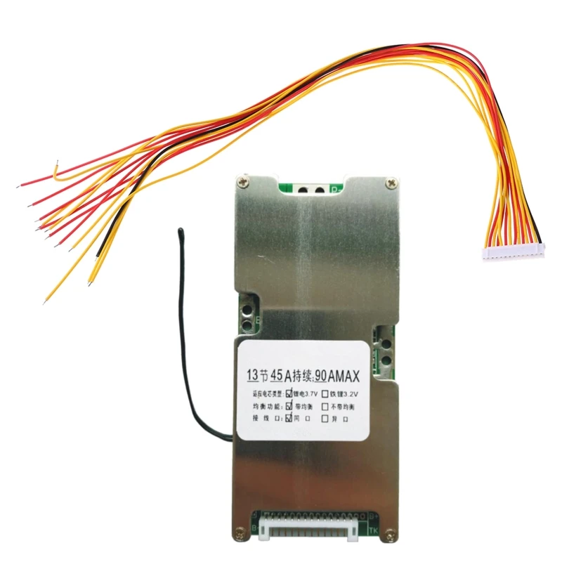

13S 48V 45A Battery Protection Board Li-ion Cell Battery BMS PCB Equalizer Board