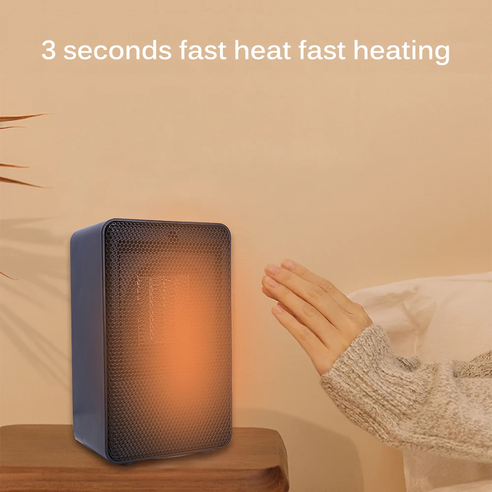 

Portable Electric Mini Fan Space Heater Winter Warm Home Office Desk US Plug PTC Ceramic Heating Energy Saving