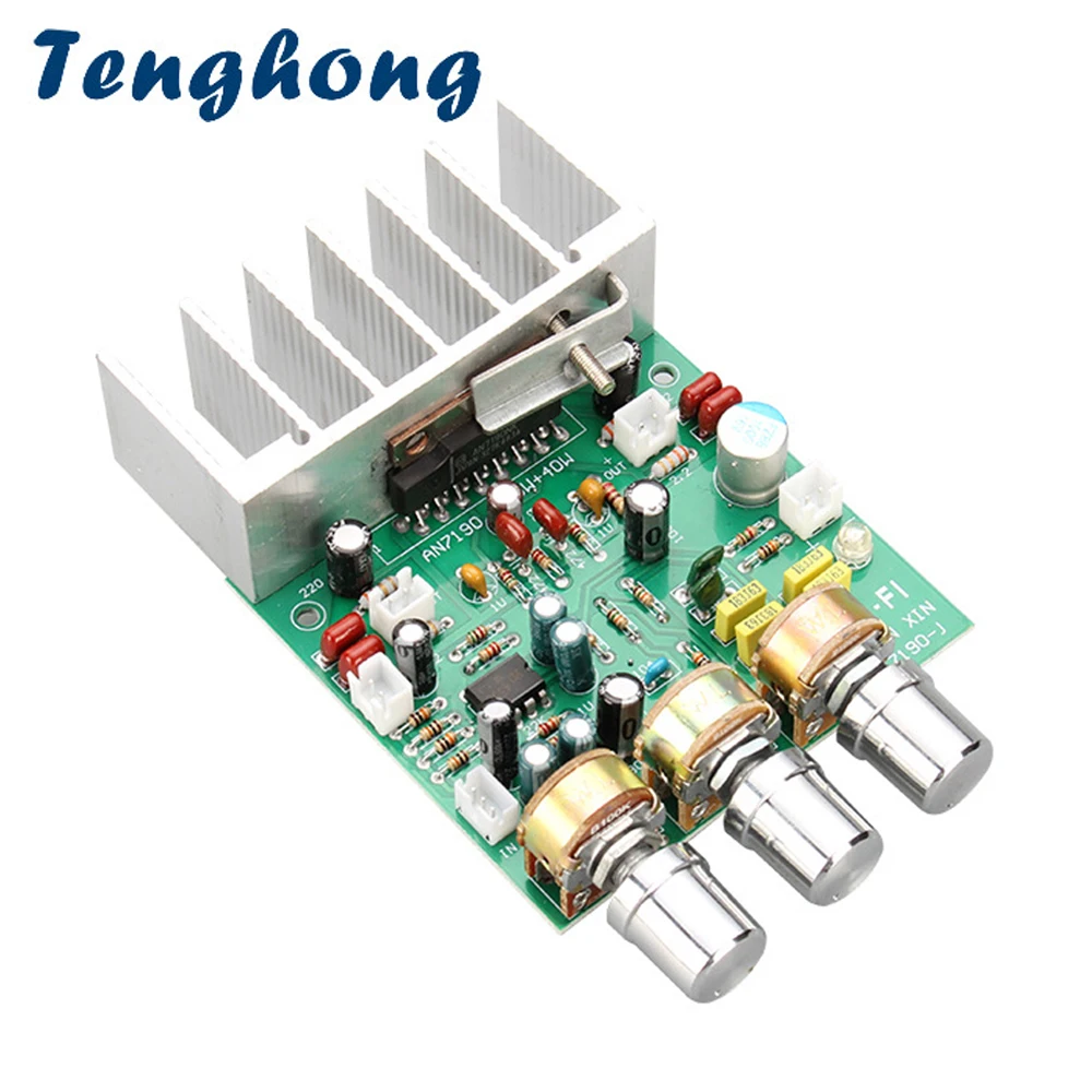

Tenghong 1PCS Hifi 7190 Sound Amplifier Board 20W*2 2.0 Channel Audio Power Amplifier DC12V Stereo Amp For Speakers Preamplifier