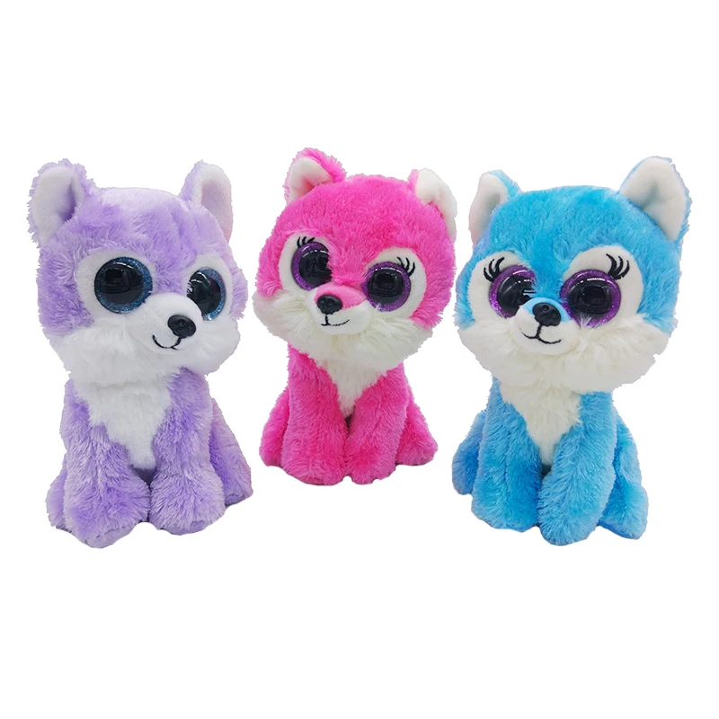 15 см Ty Beanie Wolf игрушка с животными блестящие большие глаза нефрит ирис Sierra Мягкая