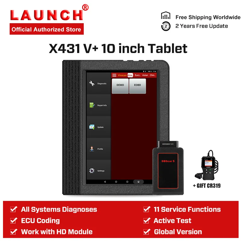 Launch X431 V Plus автомобильный диагностический сканер Диагностика Авто полная система Диагностика Профессиональный сканирующий инструмент универсальный PK X431 V PRO
