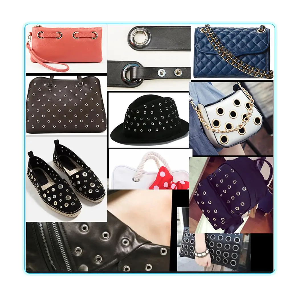 100pcs Mixed 11 Colors Hole Metal Eyelets For DIY Leathercraft Scrapbooking Shoes Belt Cap Bag Tags Clothes Accessories Fashion | Дом и сад