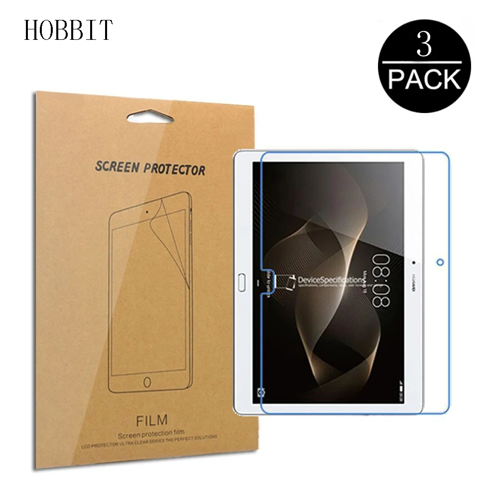 

3 шт. Противоударная пленка из ПЭТ для Huawei MediaPad M2 10 дюймов M2-A01L A01W, защита экрана HD, прозрачная устойчивая к царапинам пленка, не стекло