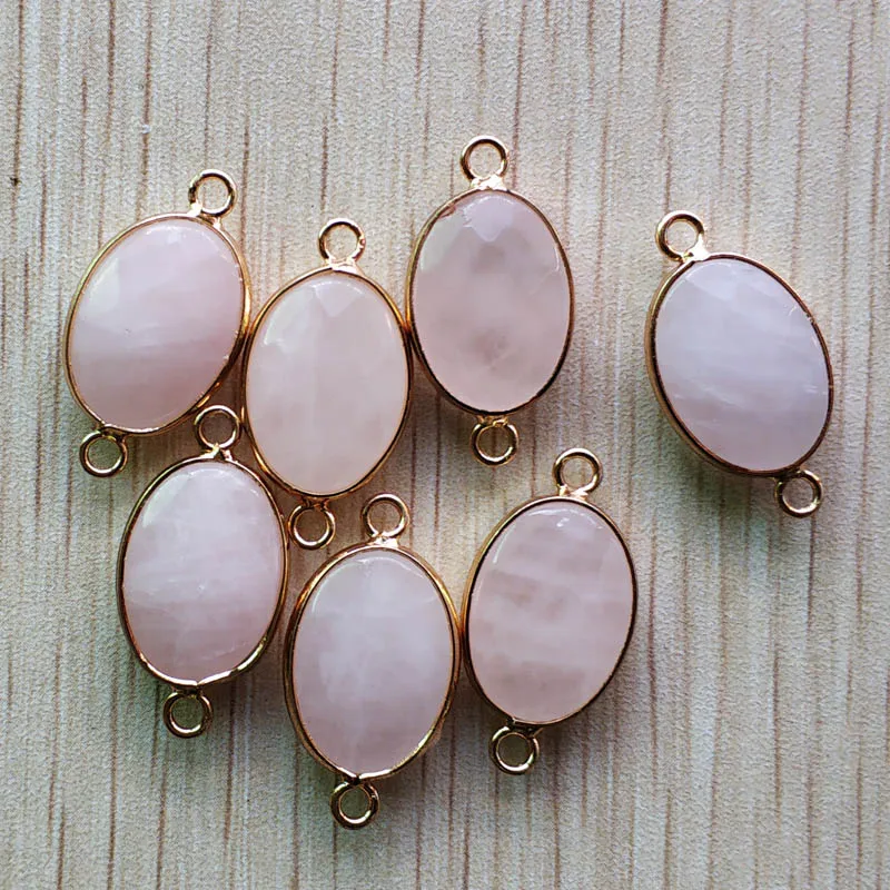 2019 модные подвески из натурального кварцевого кристалла Соединитель 13x18 мм для