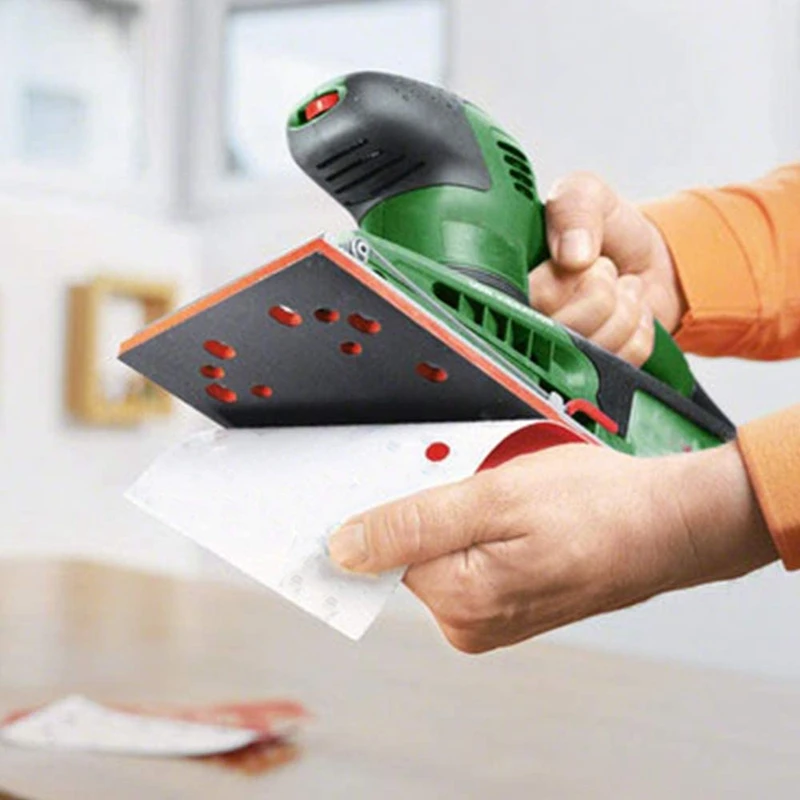 

40 Pieces Sanding Sheets Set Sanding Paper Pads Perforated 8 Assorted Grain Size 40/60/80/120 for Eccentric Sanders