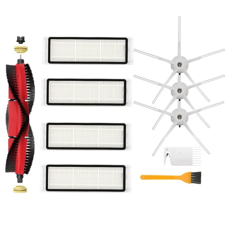 

Запчасти для пылесоса XiaoMi Roborock S6, S60, S65, S55, S5, T6, S55, моющийся фильтр НЕРА, основная и боковая щетки