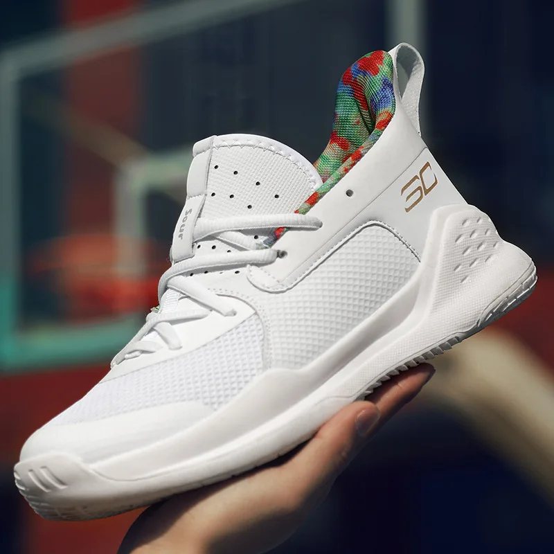 

New Arrival Men Basketball Shoes Non-slip Cushioning Husband Outdoor Breathable Mesh Sport Shoes Gym Training Shoes